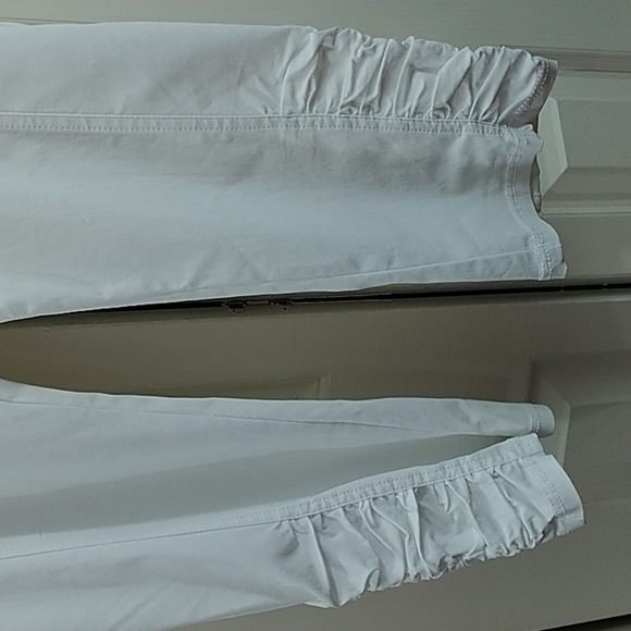 INC International Concepts White Crop Pants with Ankle Detail  14 - Picture 9 of 11
